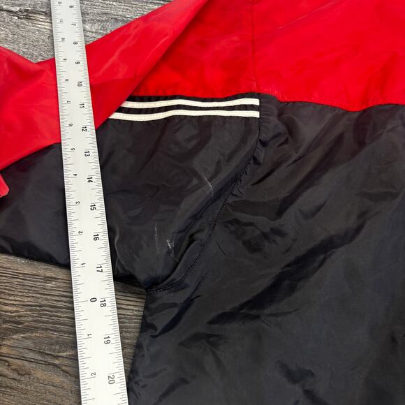 Vintage Detroit Red Wings NHL Logo 7 Black Red Mens XL Windbreaker Hockey Jacket - Picture 9 of 11